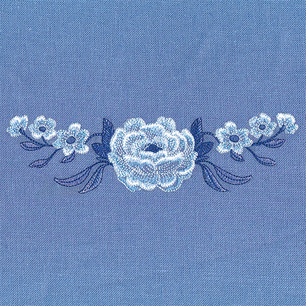 Into The Wild Blue Floral Border - Image 4