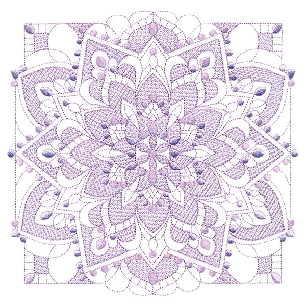 Intricate Blooming Petals (Trapunto)