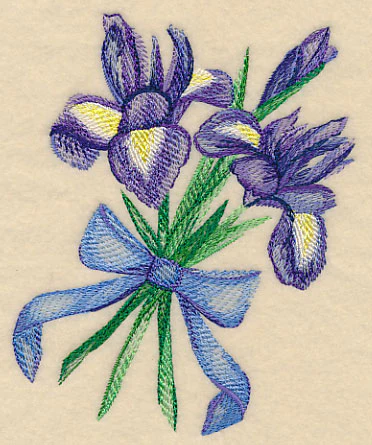 Iris Bouquet in Watercolor - Image 4