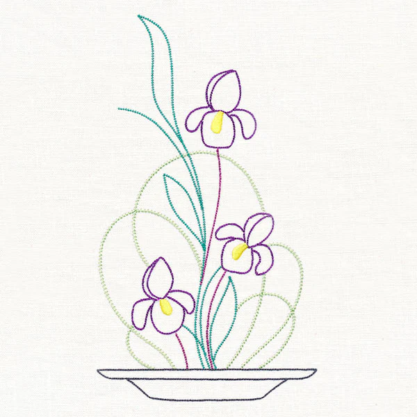 Iris Ikebana (Vintage) - Image 2
