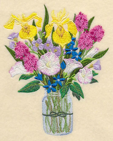 Irish Wildflowers in Mason Jar - Image 3