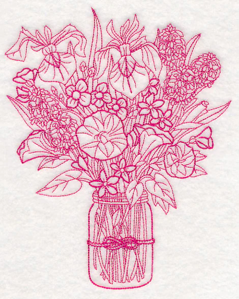 Irish Wildflowers Mason Jar (Vintage) - Image 2