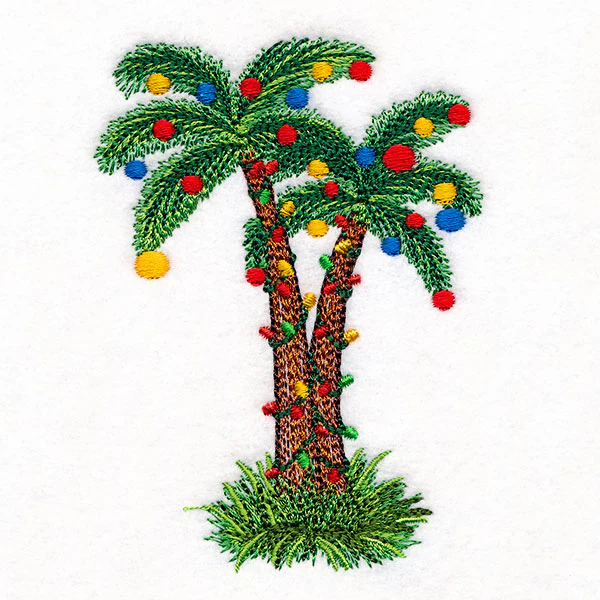 Island Christmas Palm Tree in Lights - Image 7