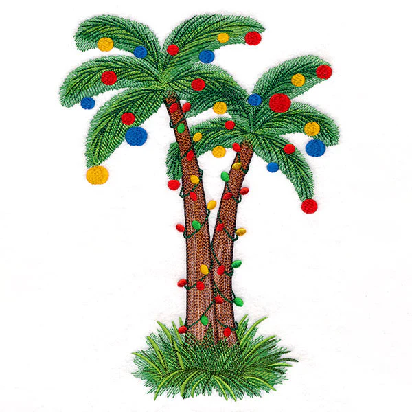 Island Christmas Palm Tree in Lights - Image 9