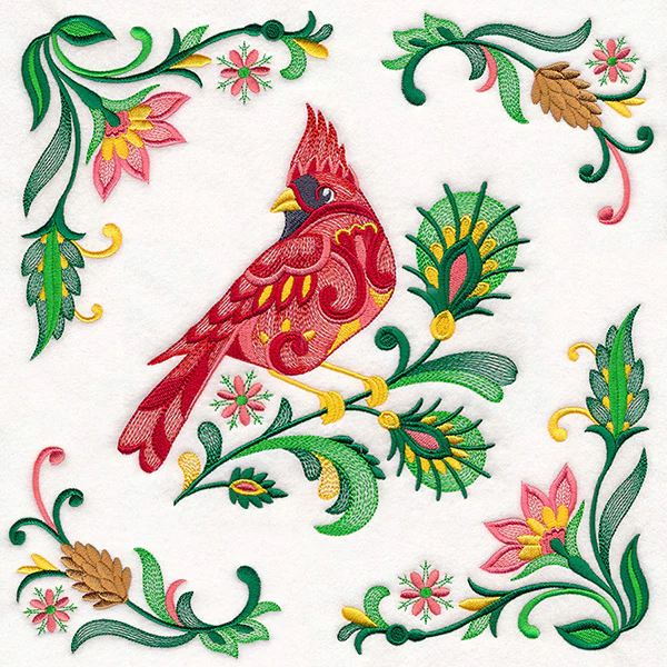 Jacobean Blooms Corner - Image 2
