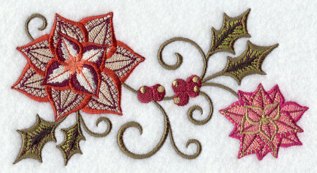 Jacobean Christmas Floral Border 1 - Image 2