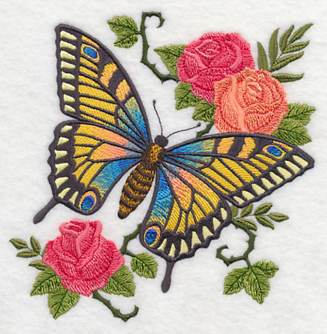 Jane's Butterfly with Roses - Image 3