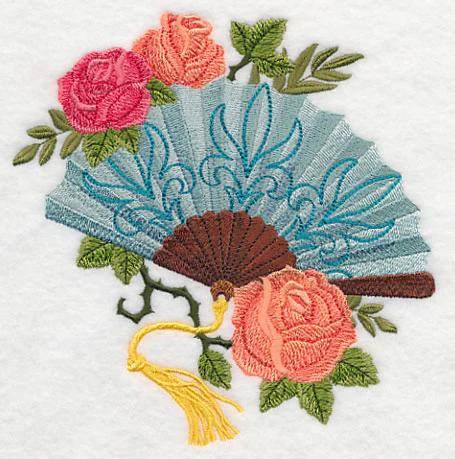Jane's Fan with Roses - Image 3