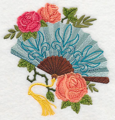 Jane's Fan with Roses - Image 4