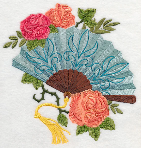 Jane's Fan with Roses - Image 5