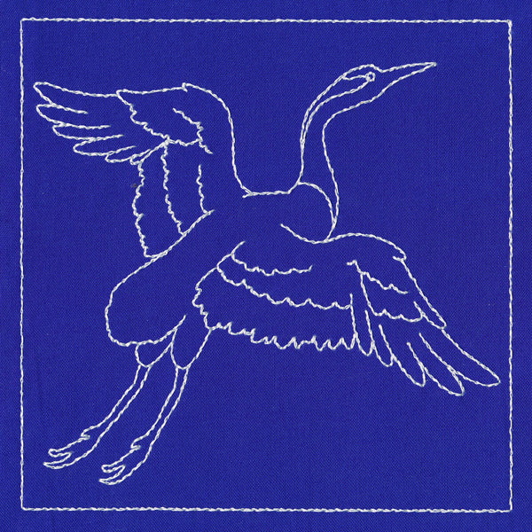 Japanese Sashiko Quilting - Crane - Image 4