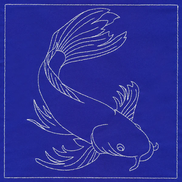 Japanese Sashiko Quilting - Koi Fish - Image 6
