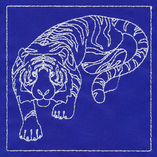 Japanese Sashiko Quilting - Tiger - Image 5