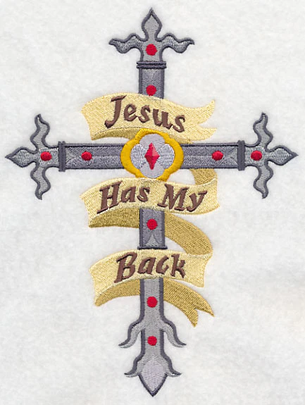 Jesus Has My Back Cross - Image 2
