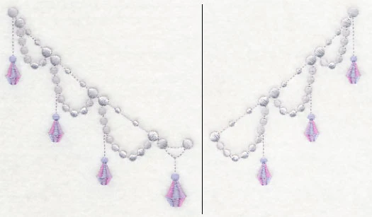 Jewels and Beads Neckline (V-Neck) (Split) - Image 2