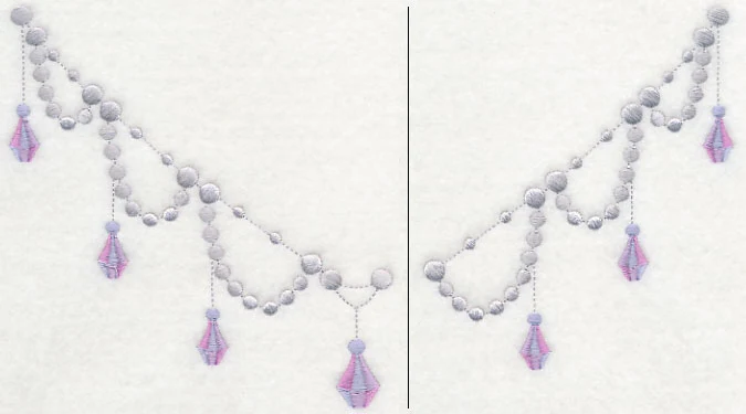 Jewels and Beads Neckline (V-Neck) (Split) - Image 4