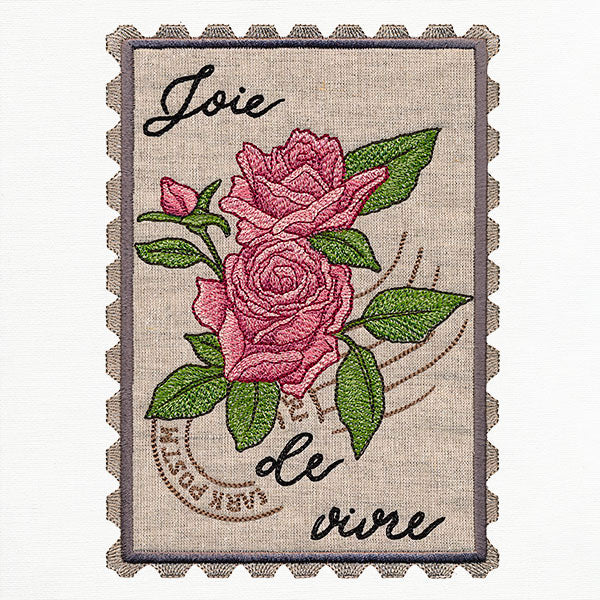Joie de Vivre Rose Bouquet Stamp (Applique) - Image 3