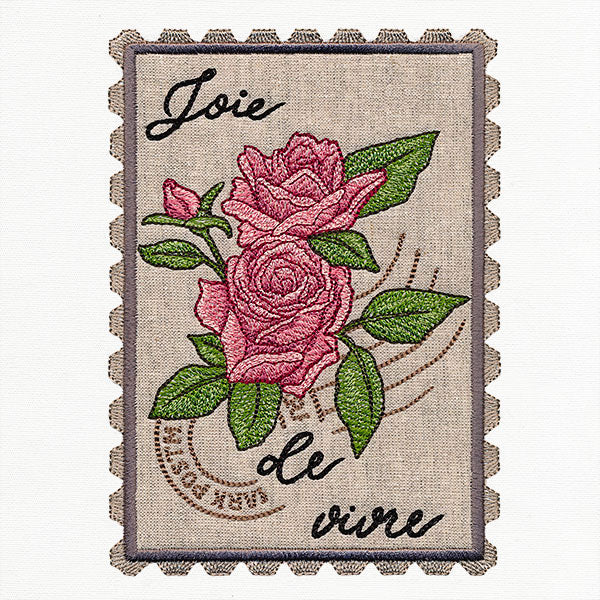 Joie de Vivre Rose Bouquet Stamp (Applique) - Image 5
