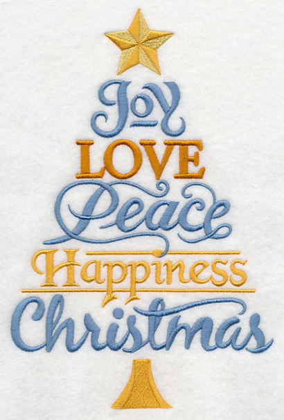 Joy Love Peace Christmas Tree - Image 2