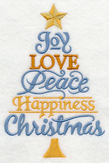 Joy Love Peace Christmas Tree - Image 3