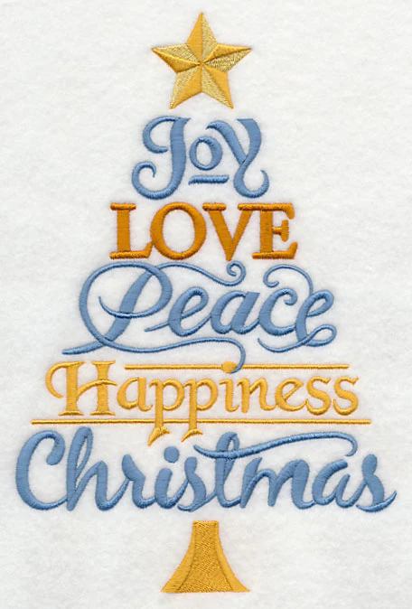 Joy Love Peace Christmas Tree - Image 4