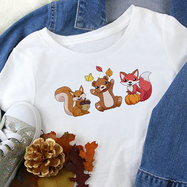 Joyful Autumn Animals Trio - Image 8