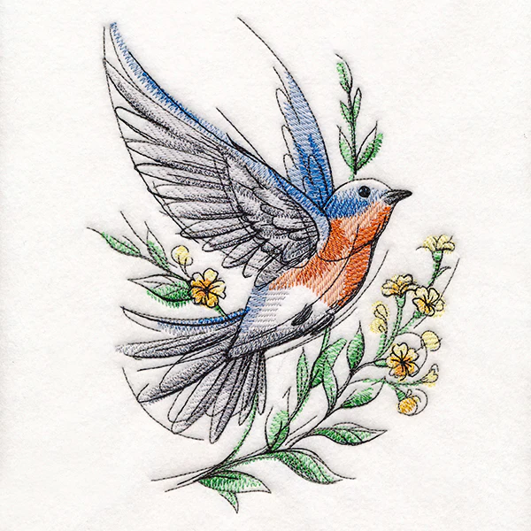 Joyful Storybook Eastern Bluebird - Image 3