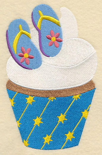 July Flip Flops Cupcake - Image 3