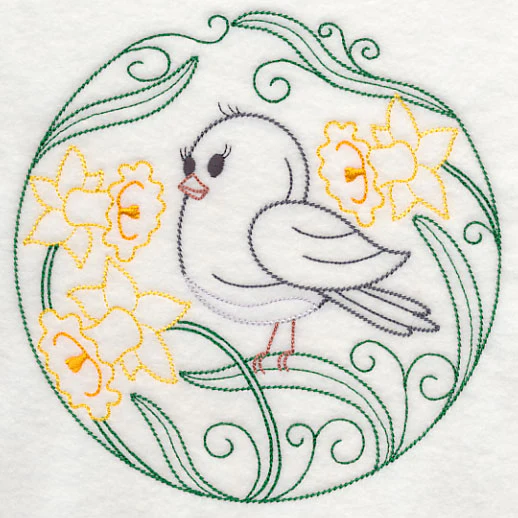 Junco and Daffodils (Vintage) - Image 2
