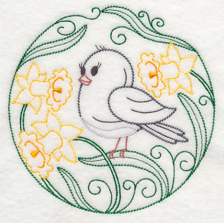 Junco and Daffodils (Vintage) - Image 3