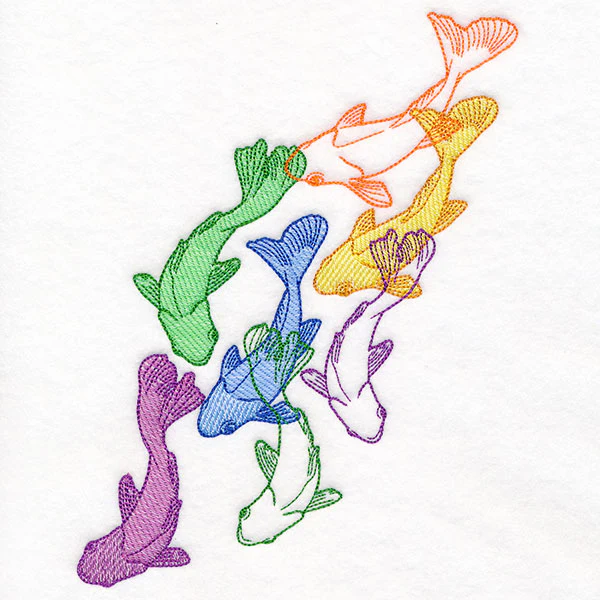 Just Keep Swimming Rainbow Koi - Image 2