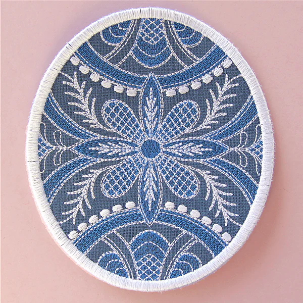 Kaleidoscope Easter Egg Coaster 1 (In-the-Hoop) - Image 2