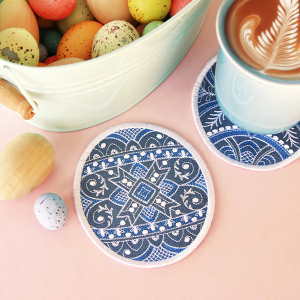 Kaleidoscope Easter Egg Coaster 3 (In-the-Hoop) - Image 6
