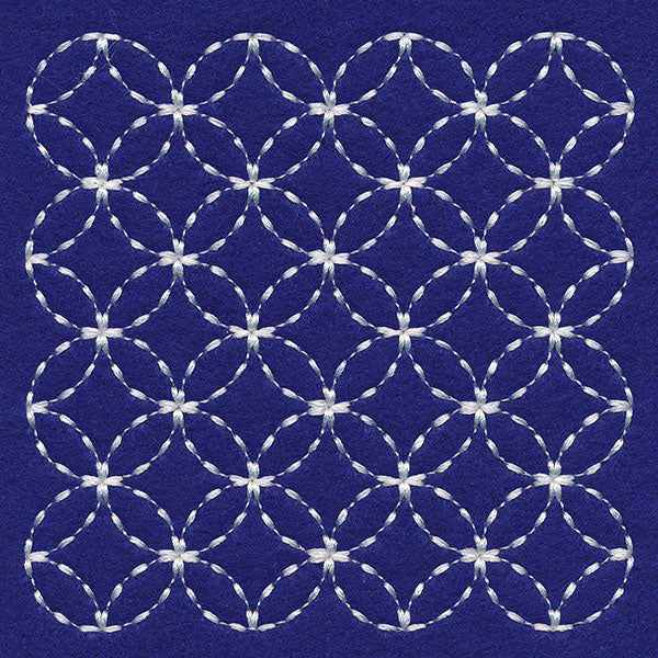 Kaleidoscope Rings Sashiko Quilting Square - Image 5