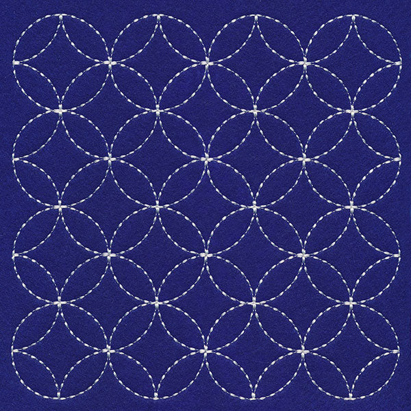 Kaleidoscope Rings Sashiko Quilting Square - Image 6