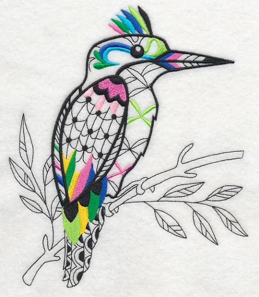 Kingfisher (Blackwork) - Image 5