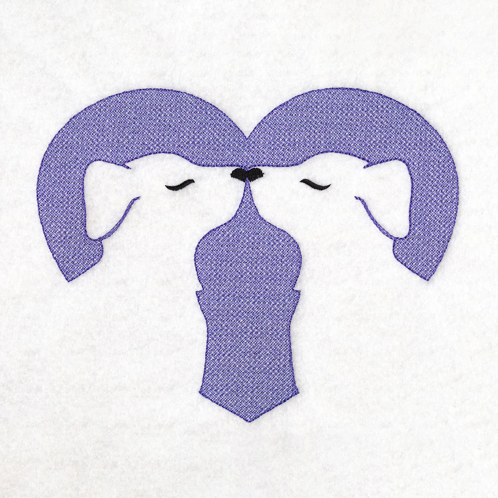 Kissing Dogs Heart (Embossed) - Image 5