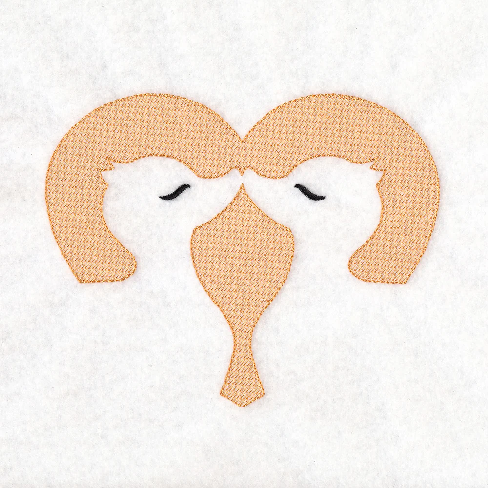 Kissing Ducks Heart (Embossed) - Image 3