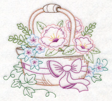 Kitchen Floral Basket (Vintage) - Image 3