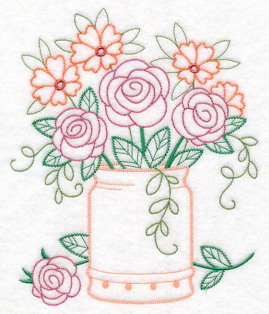 Kitchen Flour Canister in Bloom (Vintage)