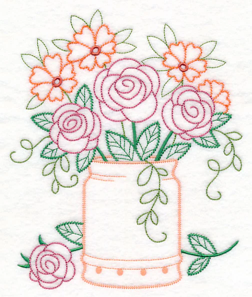 Kitchen Flour Canister in Bloom (Vintage) - Image 2
