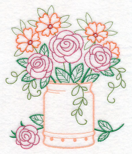 Kitchen Flour Canister in Bloom (Vintage) - Image 3