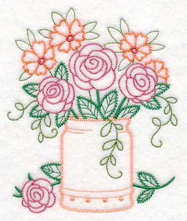 Kitchen Flour Canister in Bloom (Vintage) - Image 4