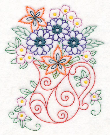 Kitchen Pitcher in Bloom (Vintage) - Image 4