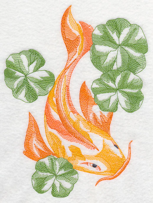 Koi with Lily Pads (Toile) - Image 5