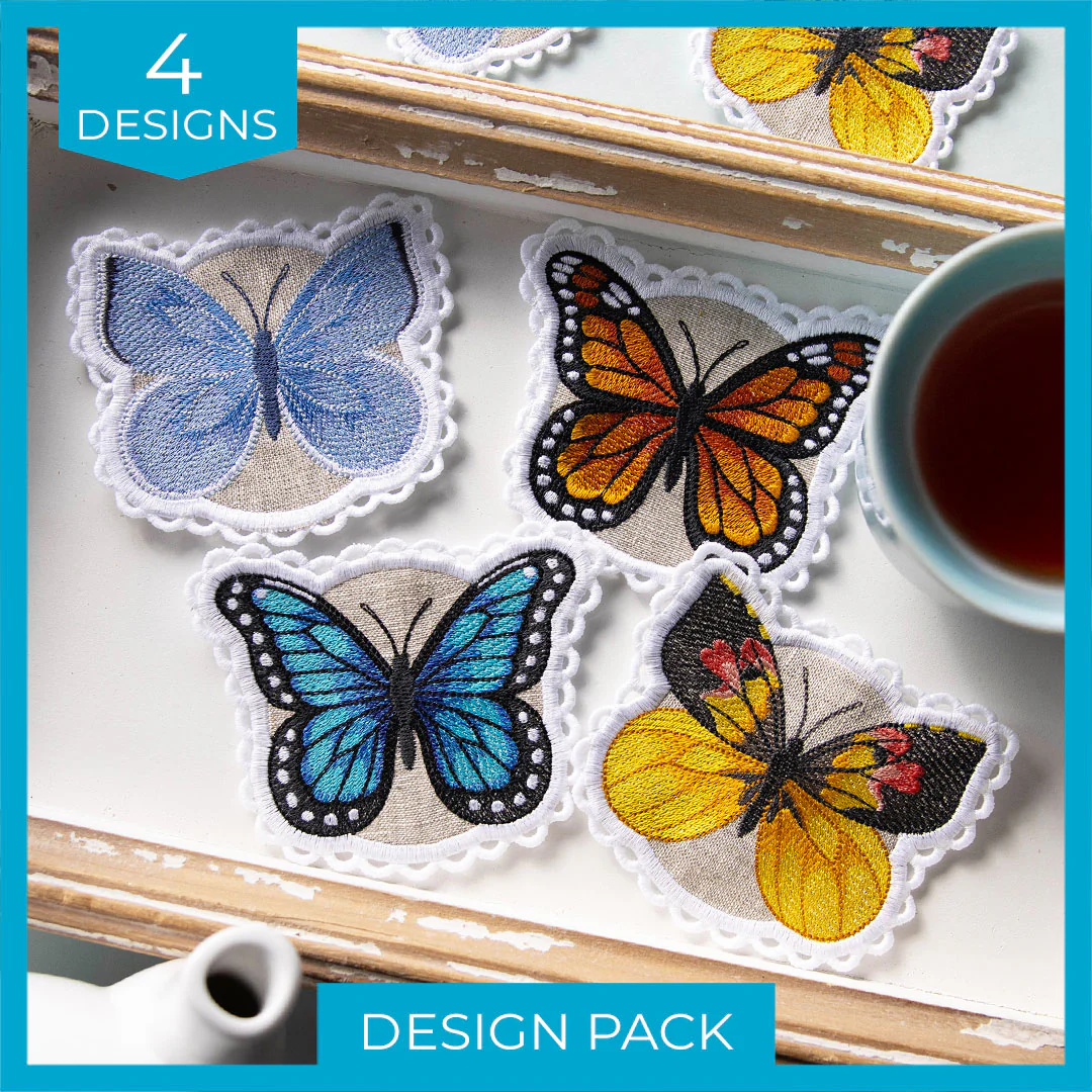 Lace Edge Butterfly Coasters Design Pack - Image 5