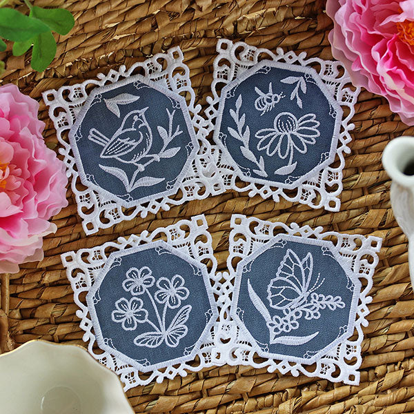 Lace Edge Coaster - Butterfly (In-the-Hoop) - Image 9
