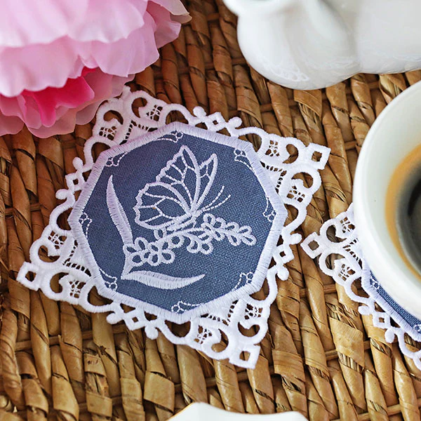 Lace Edge Coaster Design Pack (In-the-Hoop) - Image 2