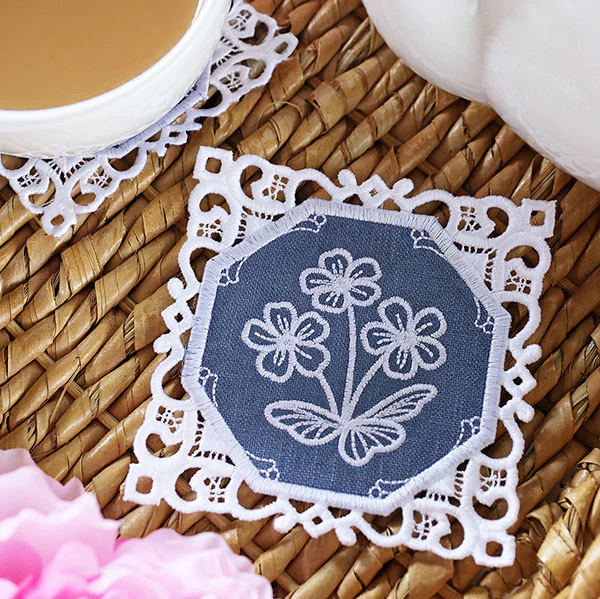 Lace Edge Coaster - Flowers (In-the-Hoop) - Image 2