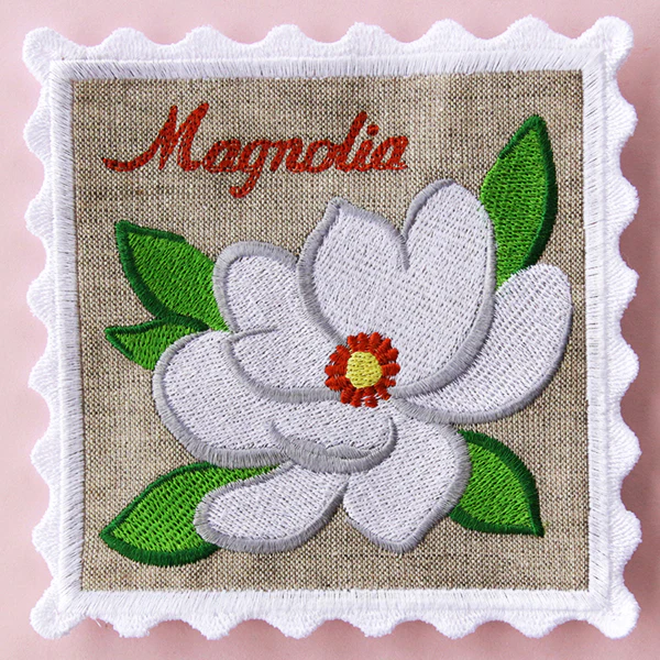 Lace Edge Flower Stamp Coaster - Magnolia (In-the-Hoop) - Image 11